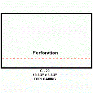 10-3/4" x 6-3/4" ADM C-20/PQ-70 Clear Perforated Packing List Envelope 