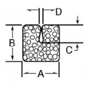 1.50" x 2.0" x 1.5" x 72" Blue Profile 