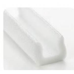 1.18" x 1.75" x 72" White U-Channel Profile 