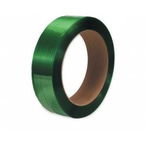 5/8" x .035 x 4000' Cornerstone Green Embossed Regular Duty Polyester Strap 16x6 28cl/sk