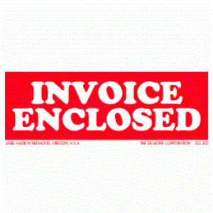 1 1/2 x 4 Invoice Enclosed