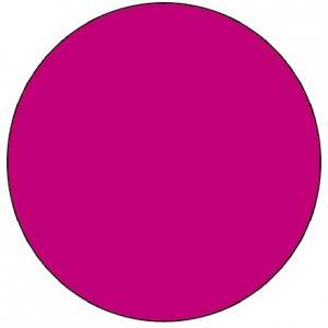 1" Fluorescent Pink Inventory Circle