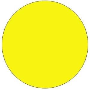 1" Fluorescent Yellow Inventory Circle 