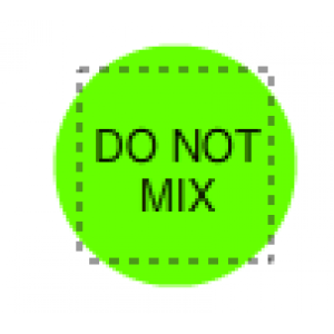 1" Green Circle Label Printed "Do Not Mix" 1000/rl