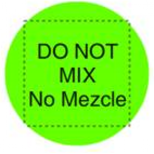 2" Green Circle Label Printed "Do Not Mix No Mezcle" 1000/rl