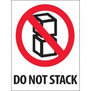 3 x 4 "International Do Not Stack"