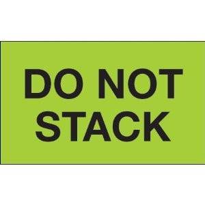 3" x 5" - "Do Not Stack" Labels 500/rl