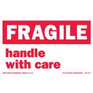 3" x 5" Fragile Handle With Care