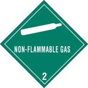 4" x 4" - "Non-Flammable Gas - 2"