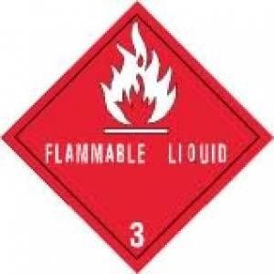 4" x 4" "Flammable Liquid" 