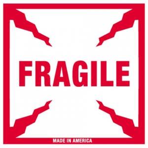 4" x 4" Fragile