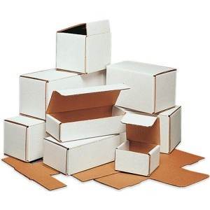 4" x 4" x 2" White Corrugated Mailers 50/bd