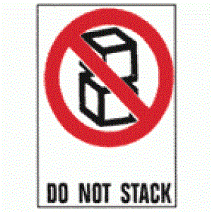 4" x 6" "Do Not Stack" Label 500/rl