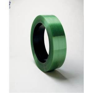 5/8 inch x .035 x 4000' Green Smooth Regular Duty Polyester Strap 16x6