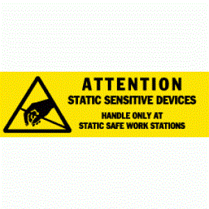 5/8 x 2 Attention Static Sensitive Devices