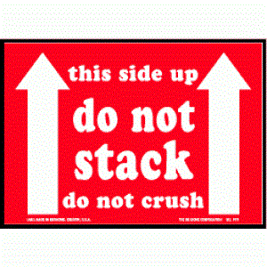 5 x 7 This Side Up Do Not Double Stack Do Not Crush