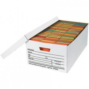 Auto-Lock Legal File Storage Box w/ Lid