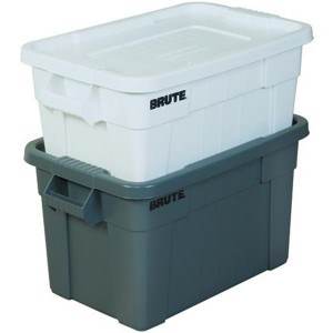 Brute Tote with Lid 20 Gal. Gray