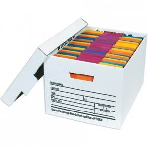 Deluxe Letter/Legal File Storage Box w/