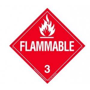 Hazard Class 3 Flammable Placard 