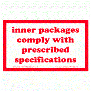 Inner Packages Comply With Prescribed Specifications