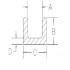 1.5" x 1.75" x 72" U-Channel Profile